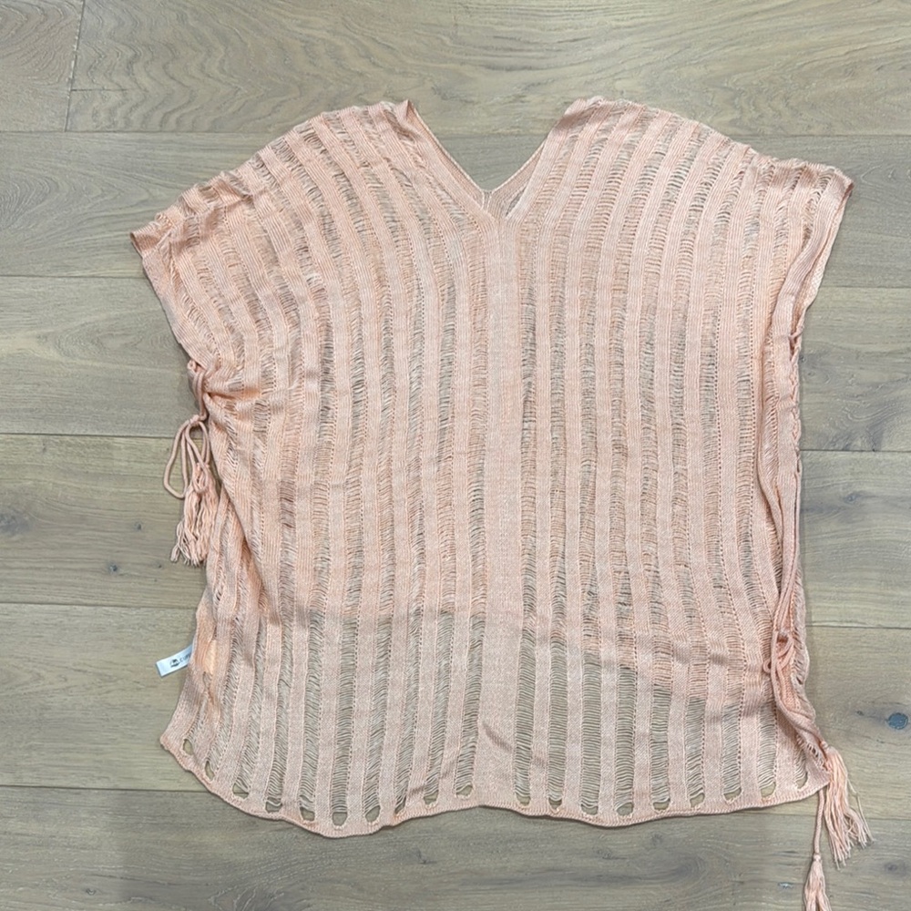 Cupshe Pink Knit Coverup with Side Ties